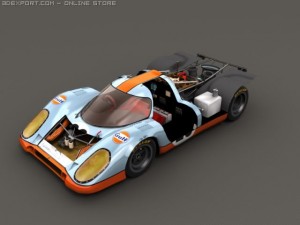 porsche 917k   1970   low poly Modèle 3D