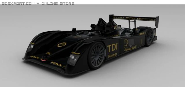 audi r10 low poly model 3D Model .c4d .max .obj .3ds .fbx .stl .blend 