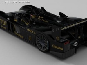 audi r10, low poly model 3D Модель