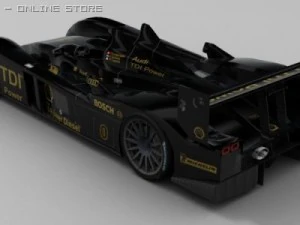 audi r10 low poly model 3D Model