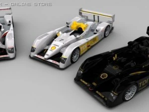 audi r10 low poly model 3D Model