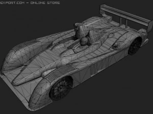 audi r10 low poly model 3D Model