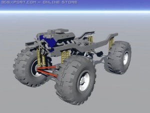 4x4 chassis Modello 3D