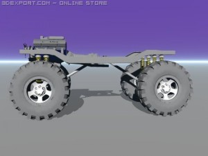 4x4 chassis 3D Model