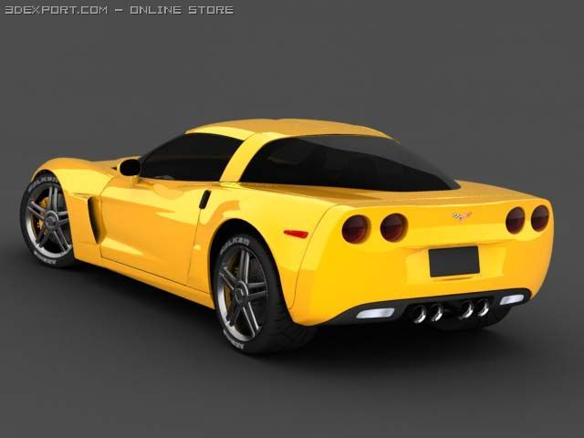 chevy corvette 2006 3D Модель .c4d .max .obj .3ds .fbx .stl .blend 