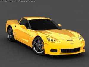 chevy corvette 2006 3D Model