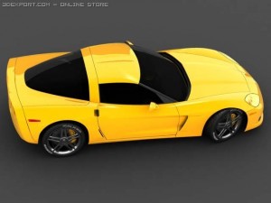chevy corvette 2006 3D Модель