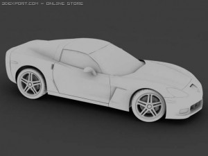 chevy corvette 2006 3D Модель