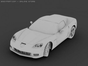 chevy corvette 2006 3D Модель
