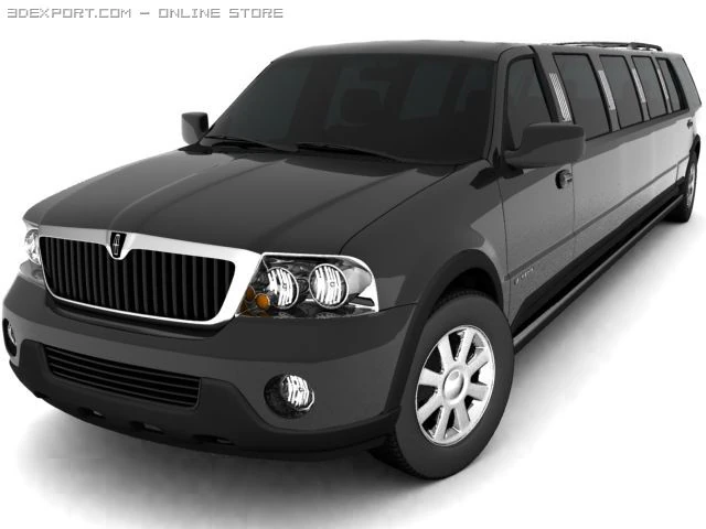 lincol navigator limousine 3D Model .c4d .max .obj .3ds .fbx .stl .blend 