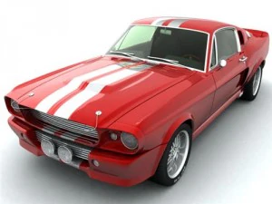 mustang shelby gt500 3D Model