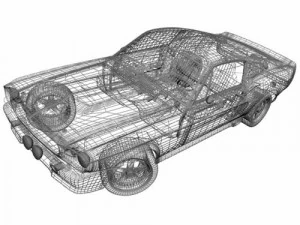mustang shelby gt500 3D Model