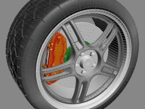 wheel tire falken 3D Model