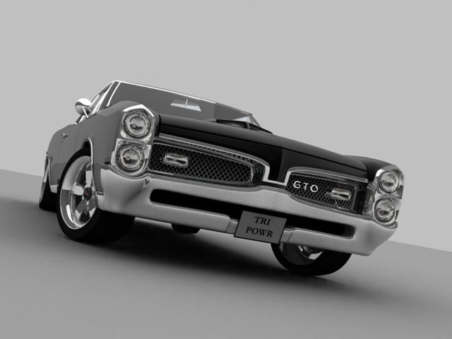 pontiac gto 1967 3D Model .c4d .max .obj .3ds .fbx .stl .blend 