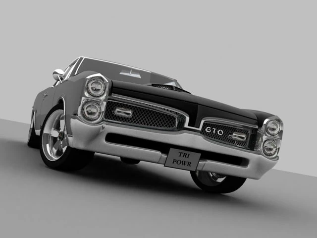 pontiac gto 1967 3D Model .c4d .max .obj .3ds .fbx .stl .blend