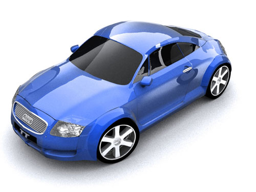 audi tt 3D Model .c4d .max .obj .3ds .fbx .stl .blend