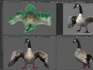Animated geese 3D Model