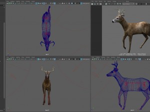 animated deer 3D 모델