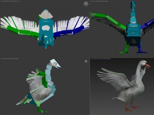 animated swan 3D Model