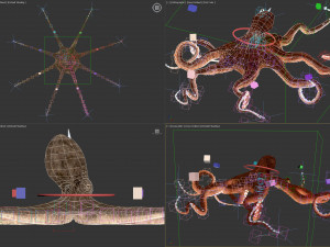 Animated octopus v2 3D Model