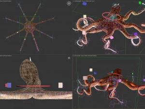 Gurita animasi v2 Model 3D