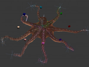 Animated octopus v2 3D Model