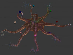 Gurita animasi v2 Model 3D