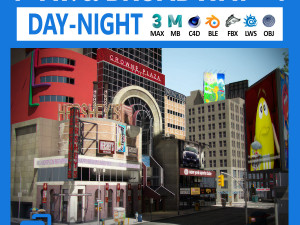Nyc 7th avenue broadway set 1 3D मॉडल