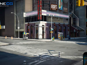 Nyc 7th avenue broadway set 1 3D मॉडल