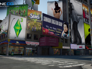 Nyc 7th avenue broadway set 1 3D मॉडल