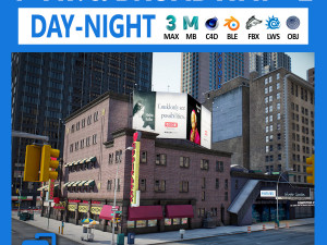 Nyc 7th avenue broadway set 2 3D मॉडल