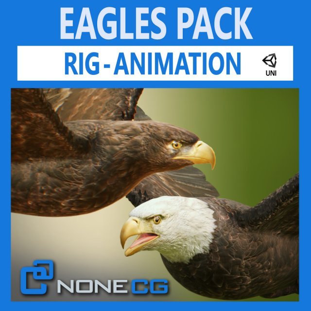 eagles pack v3 - unity 3D Model .c4d .max .obj .3ds .fbx .stl .blend 