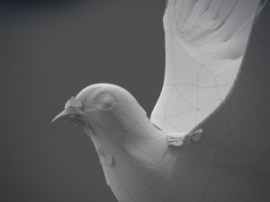 White dove animated 3D Model