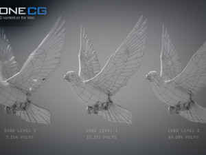 Doves animatetd Modelo 3D