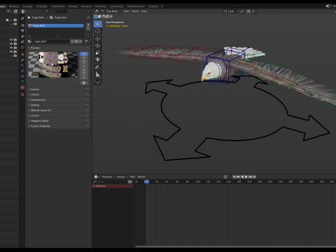 Animated Bald Eagle v2 Modello 3D