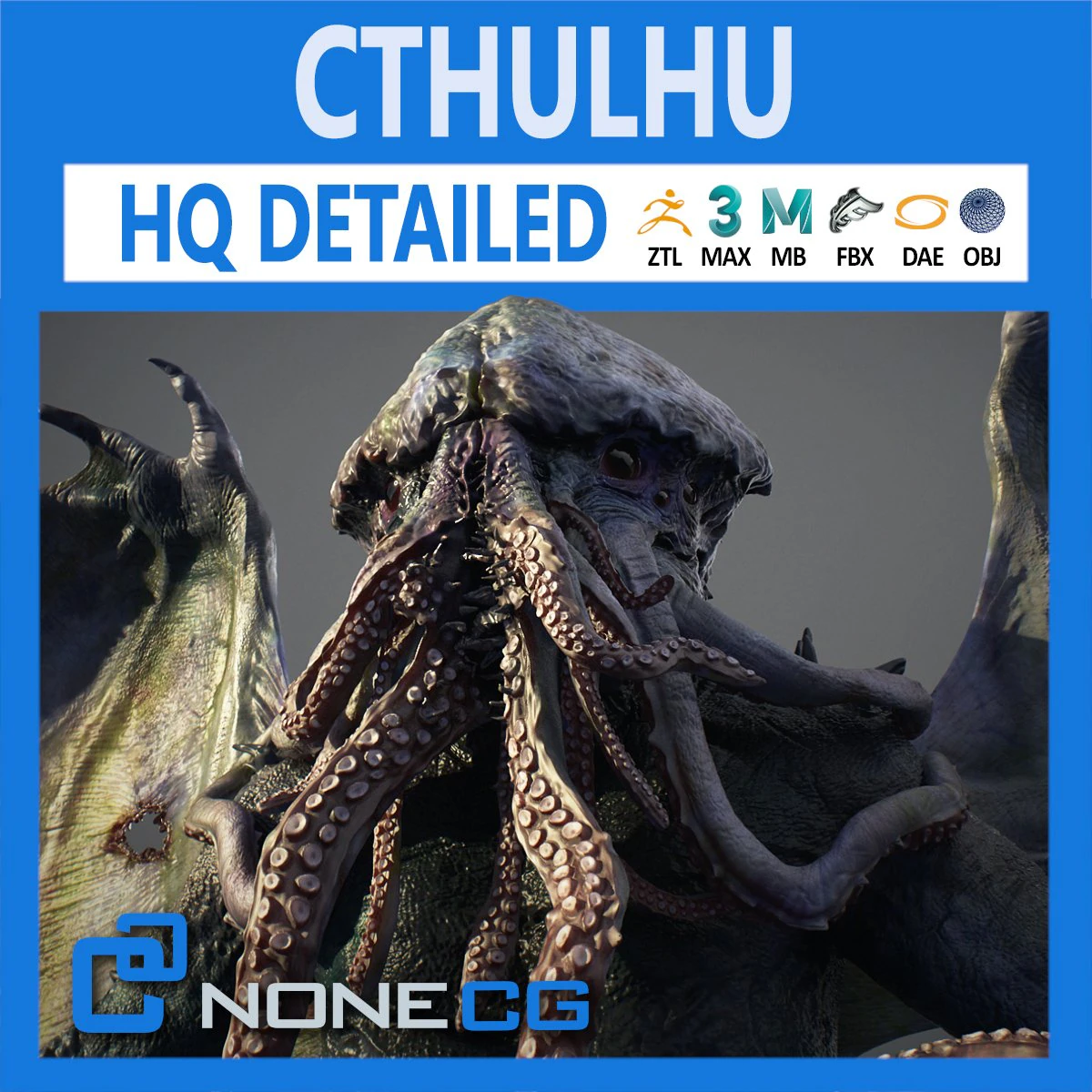 Cthulhu 3D Model .c4d .max .obj .3ds .fbx .stl .blend