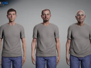 Aging man 3D Model