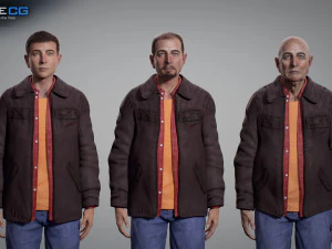 Aging man 3D Model