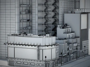 Tokyo shibuya block 1 3D Model