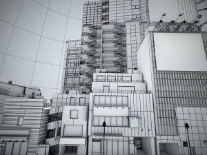 Tokyo shibuya block 1 3D Model