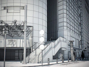 Blocco 2 di Tokyo Shibuya Modello 3D
