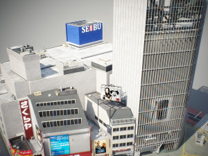 Tokyo shibuya block 4 3D Модель