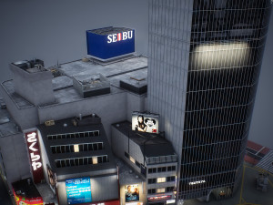 Tokyo shibuya block 4 3D Модель