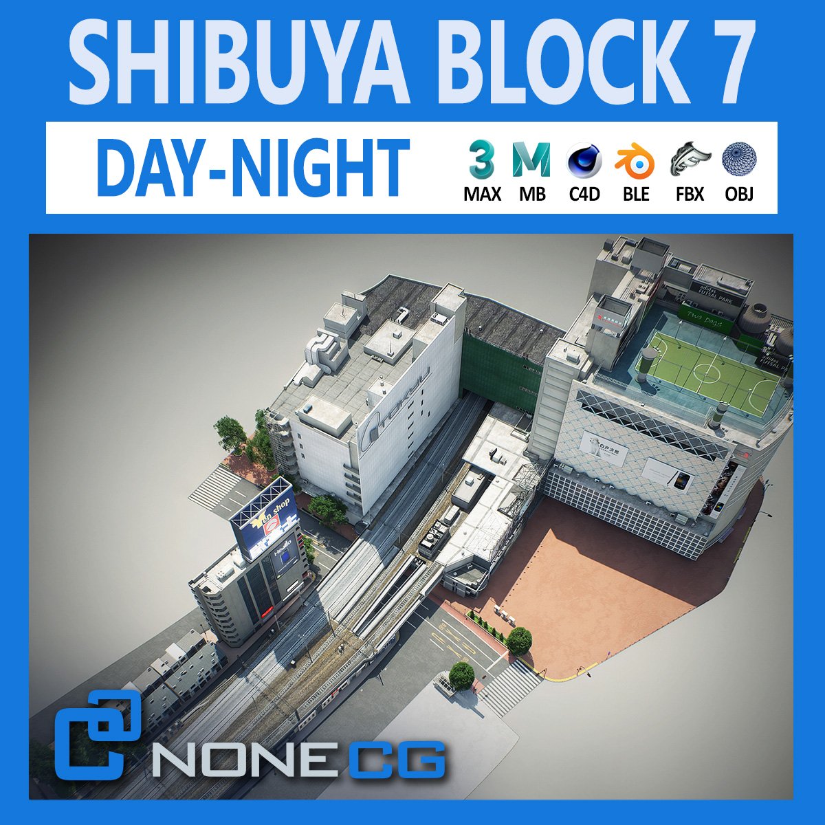 Tokyo shibuya block 7 3Dモデル in 都市景観 3DExport