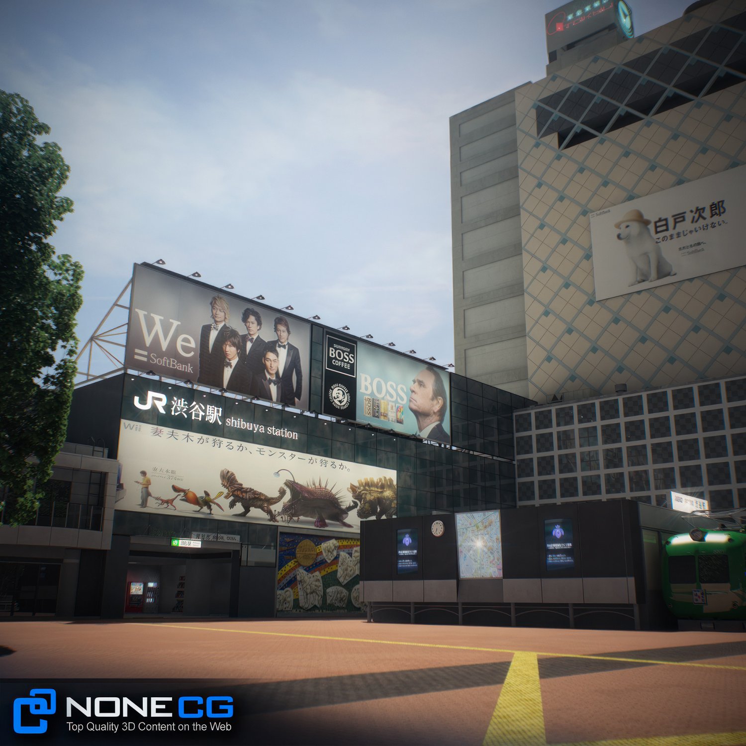 Tokyo Shibuya Block 8 Hachiko 3D Модель In Город 3DExport