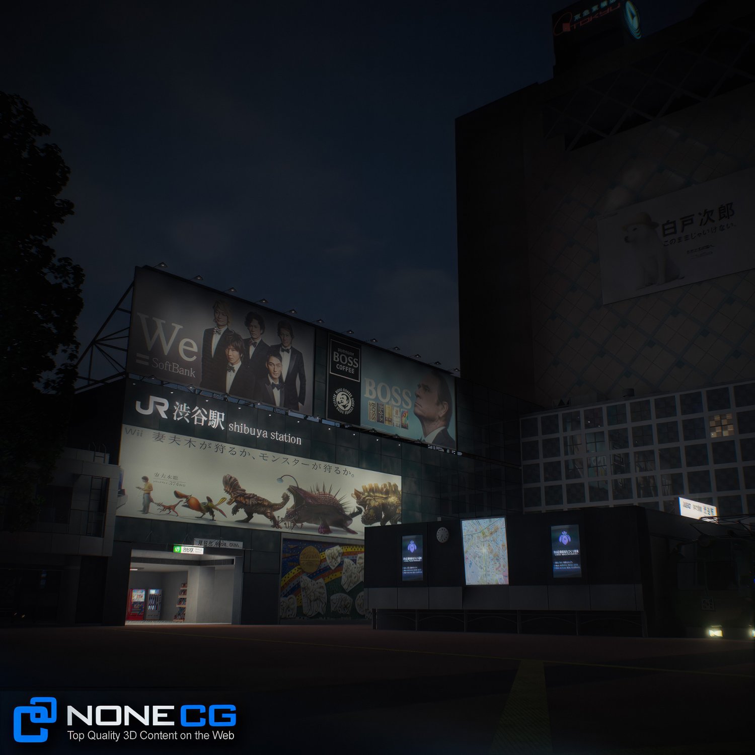 Tokyo Shibuya Block 8 Hachiko 3D Модель In Город 3DExport