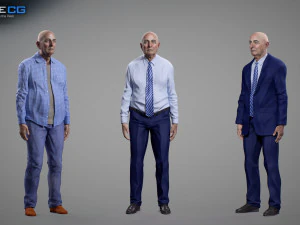 Oude man Alex 3D Model
