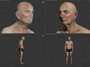 Oude man Alex 3D Model