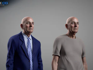 Oude man Alex 3D Model