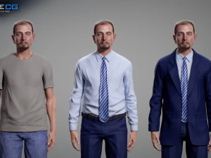 Middle age man alex 3D Model